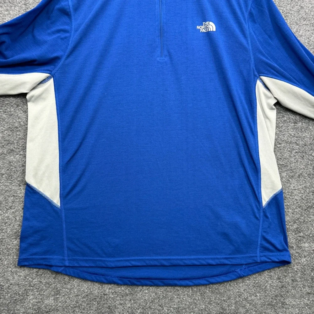 The North Face VaporWick 1/4 Zip Pullover Mens XL Blue Long Sleeve Running